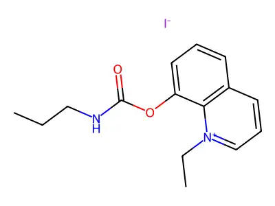 Quinolinium, 1-ethyl-8-hydroxy-, iodide, propylcarbamate structure