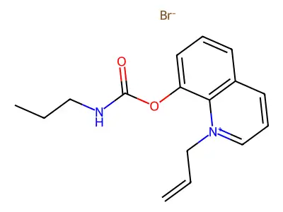 Quinolinium, 1-allyl-8-hydroxy-, bromide, propylcarbamate structure