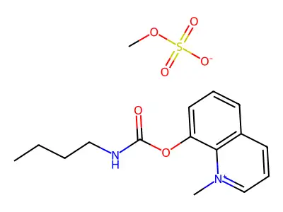Quinolinium, 8-hydroxy-1-methyl-, methylsulfate, butylcarbamate structure