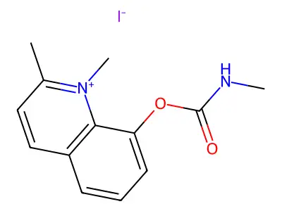 Quinaldinium, 8-hydroxy-1-methyl-, iodide, methylcarbamate structure