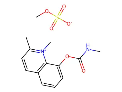 Quinaldinium, 8-hydroxy-1-methyl-, methylsulfate, methylcarbamate structure