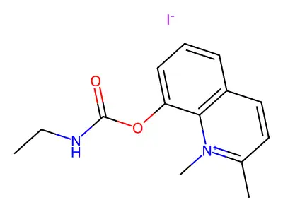 Quinaldinium, 8-hydroxy-1-methyl-, iodide, ethylcarbamate structure