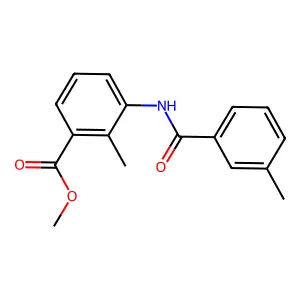 Methyl 2-methyl-3-{[(3-methylphenyl)carbonyl]amino}benzoate structure