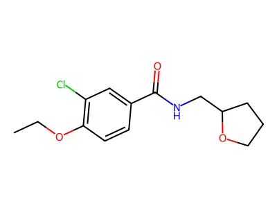 3-chloro-4-ethoxy-N-(tetrahydrofuran-2-ylmethyl)benzamide structure