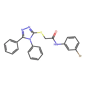 N-(3-bromophenyl)-2-[(4,5-diphenyl-4H-1,2,4-triazol-3-yl)sulfanyl]acetamide structure