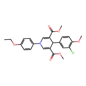 dimethyl 4-(3-chloro-4-methoxyphenyl)-1-(4-ethoxyphenyl)-1,4-dihydropyridine-3,5-dicarboxylate structure