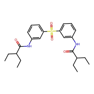 2-ethyl-N-[3-[3-(2-ethylbutanoylamino)phenyl]sulfonylphenyl]butanamide structure