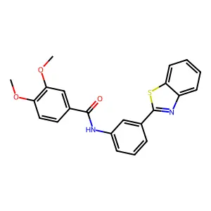 N-[3-(1,3-benzothiazol-2-yl)phenyl]-3,4-dimethoxybenzamide structure