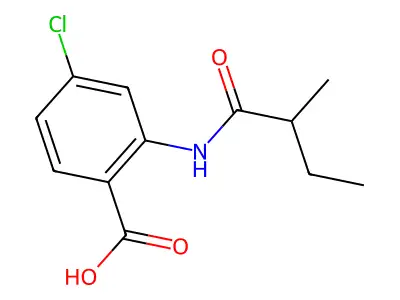 4-Chloro-2-[(2-methylbutanoyl)amino]benzoic acid structure