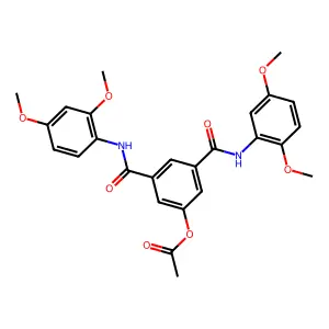 [3-[(2,4-dimethoxyphenyl)carbamoyl]-5-[(2,5-dimethoxyphenyl)carbamoyl]phenyl] Acetate structure