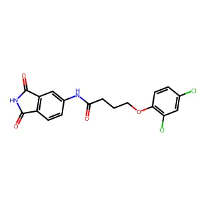 4-(2,4-dichlorophenoxy)-N-(1,3-dioxoisoindol-5-yl)butanamide structure