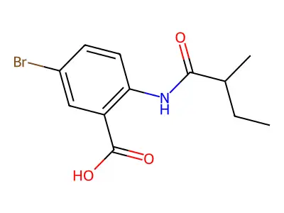 5-Bromo-2-[(2-methylbutanoyl)amino]benzoic acid structure