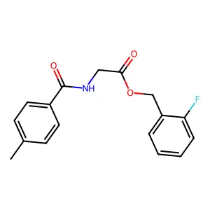 (2-Fluorophenyl)methyl 2-[(4-methylbenzoyl)amino]acetate structure