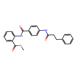 Methyl 2-[({4-[(3-phenylpropanoyl)amino]phenyl}carbonyl)amino]benzoate structure
