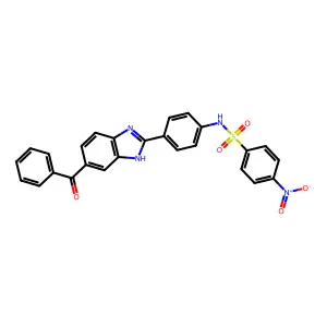 N-[4-(6-benzoyl-1H-benzimidazol-2-yl)phenyl]-4-nitrobenzenesulfonamide structure