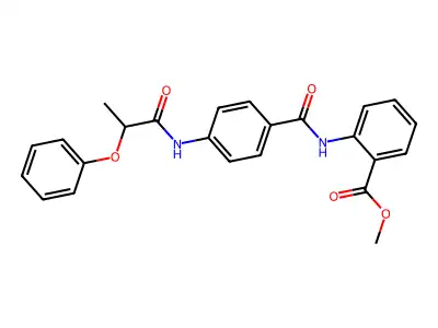 Methyl 2-[({4-[(2-phenoxypropanoyl)amino]phenyl}carbonyl)amino]benzoate structure