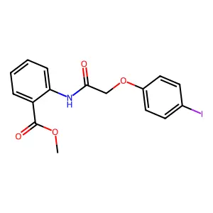 Methyl 2-{[(4-iodophenoxy)acetyl]amino}benzoate structure