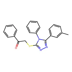 2-[[5-(3-Methylphenyl)-4-phenyl-1,2,4-triazol-3-yl]sulfanyl]-1-phenylethanone structure