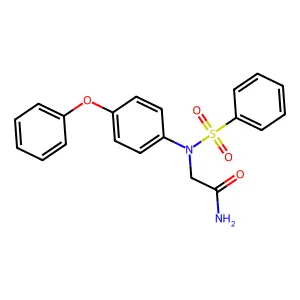 2-[N-(benzenesulfonyl)-4-phenoxyanilino]acetamide structure