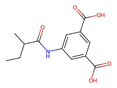 5-(2-methylbutanoylamino)benzene-1,3-dicarboxylic Acid structure