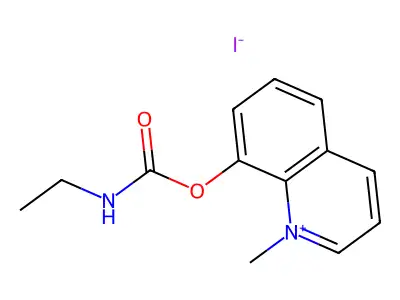 Quinolinium, 8-hydroxy-1-methyl-, iodide, ethylcarbamate structure