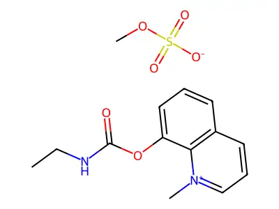 Quinolinium, 8-hydroxy-1-methyl-, methylsulfate, ethylcarbamate structure