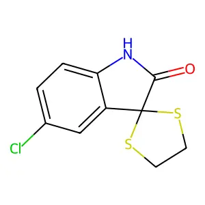 5'-chlorospiro[1,3-dithiolane-2,3'-1H-indole]-2'-one structure