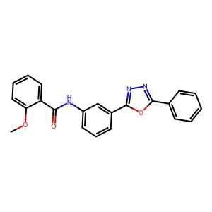 2-methoxy-N-[3-(5-phenyl-1,3,4-oxadiazol-2-yl)phenyl]benzamide structure