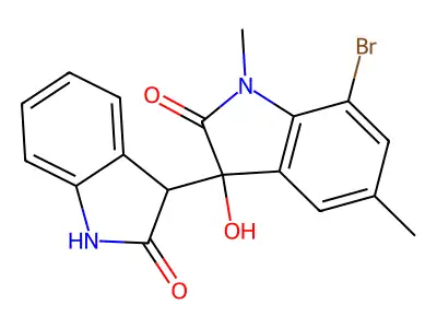 7-Bromo-3-hydroxy-1,5-dimethyl-3-(2-oxo-1,3-dihydroindol-3-yl)indol-2-one structure