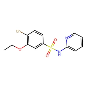 [(4-Bromo-3-ethoxyphenyl)sulfonyl]-2-pyridylamine structure
