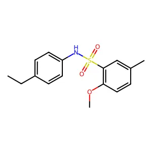 N-(4-ethylphenyl)-2-methoxy-5-methylbenzenesulfonamide structure