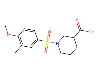1-[(4-Methoxy-3-methylphenyl)sulfonyl]piperidine-3-carboxylic acid structure