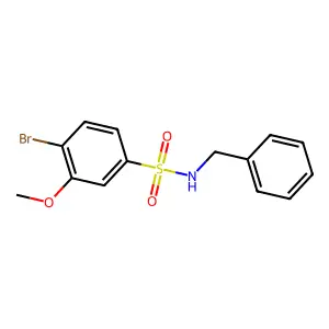 N-benzyl-4-bromo-3-methoxybenzenesulfonamide structure