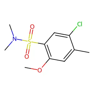 5-chloro-2-methoxy-N,N,4-trimethylbenzenesulfonamide structure