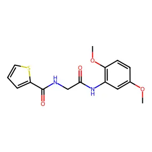 N-[2-(2,5-dimethoxyanilino)-2-oxoethyl]thiophene-2-carboxamide structure