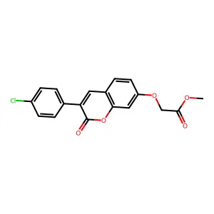 Methyl 2-[3-(4-chlorophenyl)-2-oxochromen-7-yl]oxyacetate structure