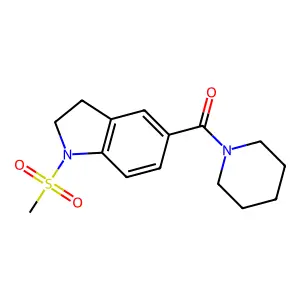 1-(Methylsulfonyl)-5-(1-piperidinylcarbonyl)indoline structure
