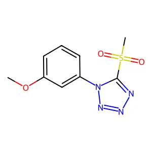 1-(3-methoxyphenyl)-5-(methylsulfonyl)-1H-tetrazole structure