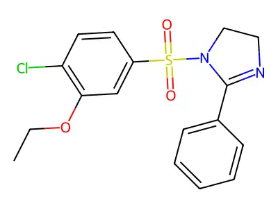 1-((4-chloro-3-ethoxyphenyl)sulfonyl)-2-phenyl-4,5-dihydro-1H-imidazole structure