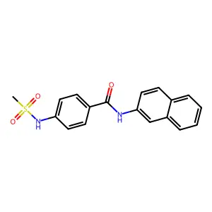 4-(methanesulfonamido)-N-naphthalen-2-ylbenzamide structure