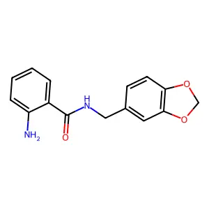 2-amino-N-((1,3-dioxaindan-5-yl)methyl)benzamide structure