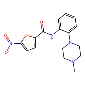 N-[2-(4-methylpiperazin-1-yl)phenyl]-5-nitrofuran-2-carboxamide structure