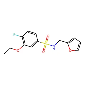 3-ethoxy-4-fluoro-N-(furan-2-ylmethyl)benzenesulfonamide structure