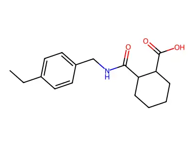 2-((4-Ethylbenzyl)carbamoyl)cyclohexane-1-carboxylic acid structure