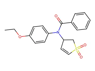 N-(1,1-dioxo(3-2,3-dihydrothienyl))-N-(4-ethoxyphenyl)benzamide structure