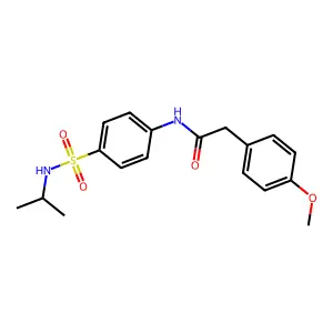 N-{4-[(isopropylamino)sulfonyl]phenyl}-2-(4-methoxyphenyl)acetamide structure