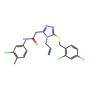N-(3-chloro-4-methylphenyl)-2-[5-[(2,4-dichlorophenyl)methylsulfanyl]-4-prop-2-enyl-1,2,4-triazol-3-yl]acetamide structure