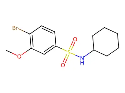 4-bromo-N-cyclohexyl-3-methoxybenzenesulfonamide structure