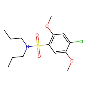 4-chloro-2,5-dimethoxy-N,N-dipropylbenzenesulfonamide structure