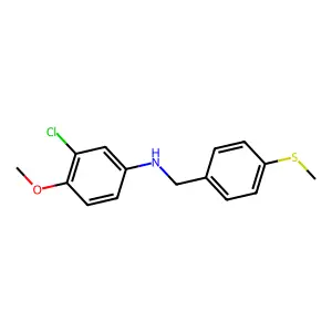 3-chloro-4-methoxy-N-[4-(methylsulfanyl)benzyl]aniline structure